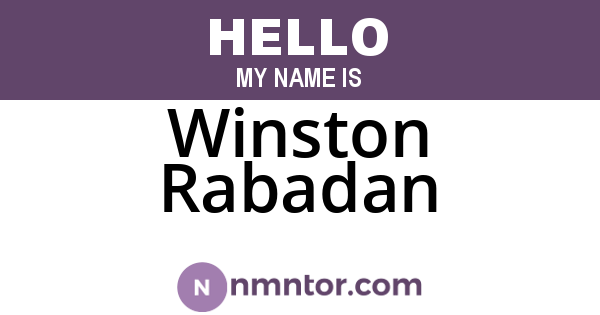 Winston Rabadan