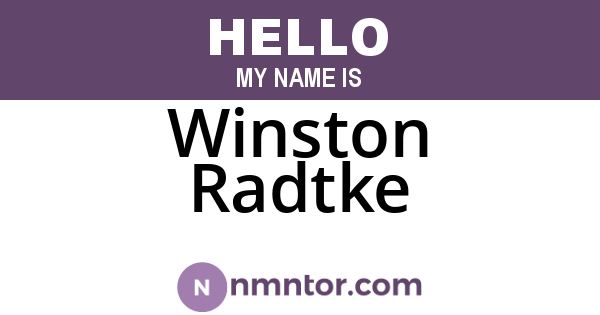 Winston Radtke