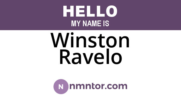 Winston Ravelo