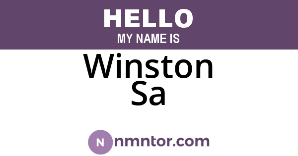 Winston Sa