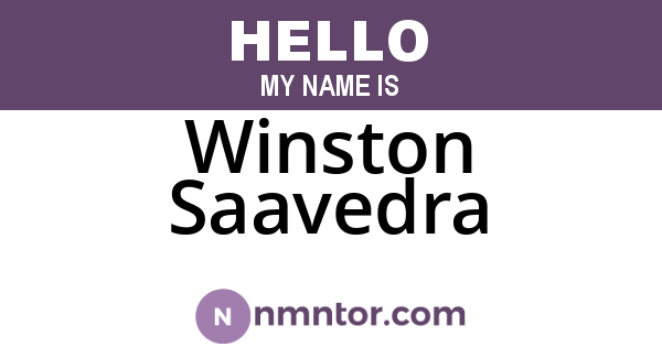 Winston Saavedra