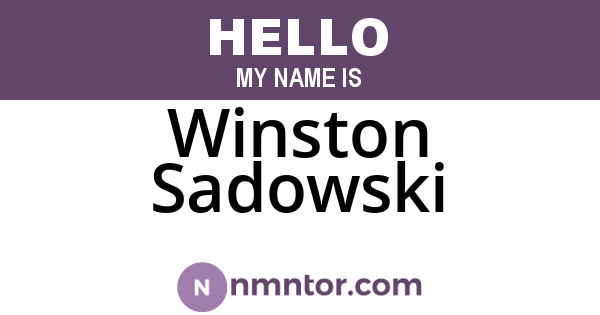 Winston Sadowski