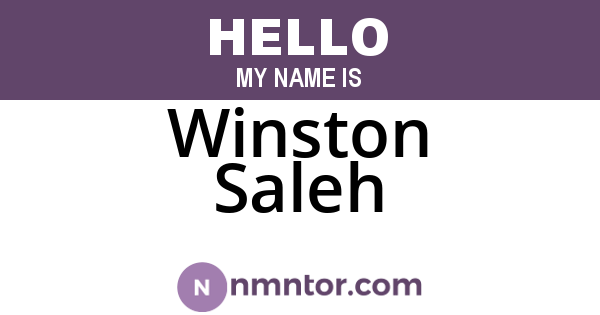 Winston Saleh