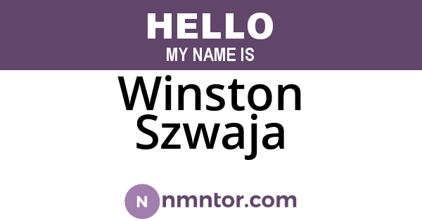 Winston Szwaja