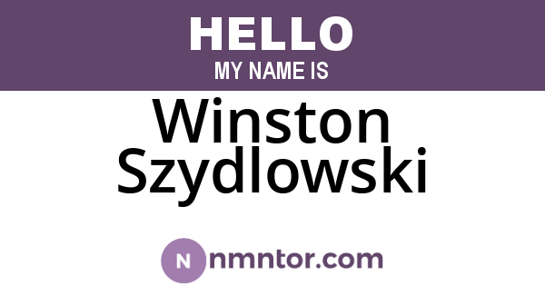 Winston Szydlowski