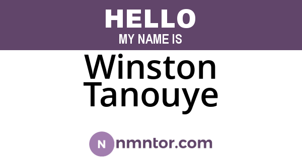 Winston Tanouye