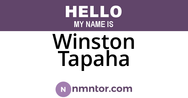 Winston Tapaha