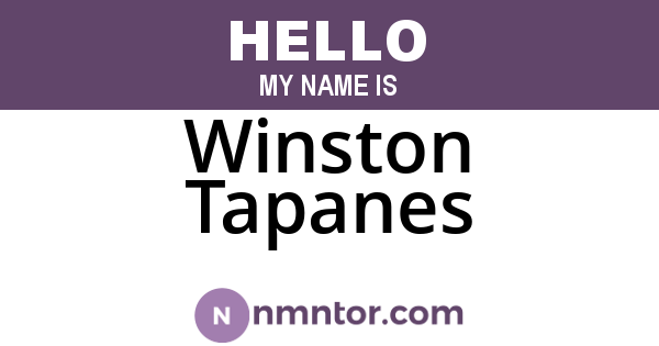 Winston Tapanes