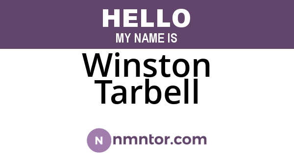 Winston Tarbell