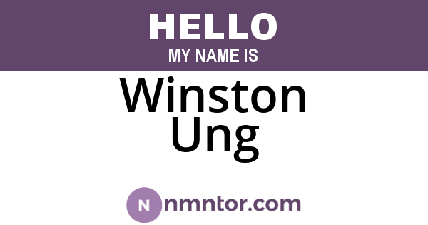 Winston Ung