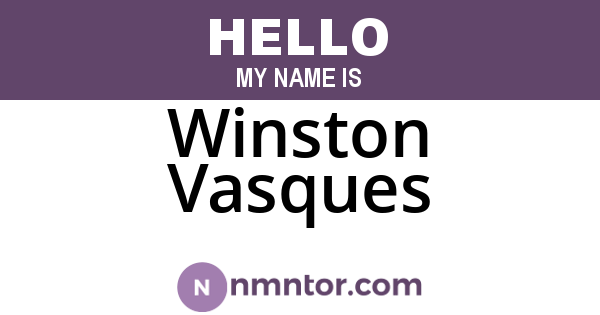 Winston Vasques