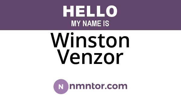 Winston Venzor