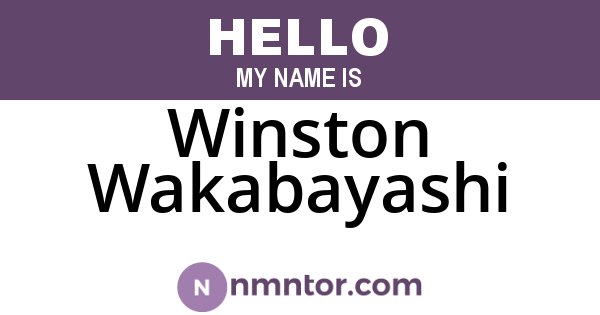 Winston Wakabayashi