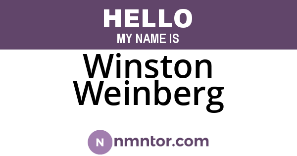 Winston Weinberg