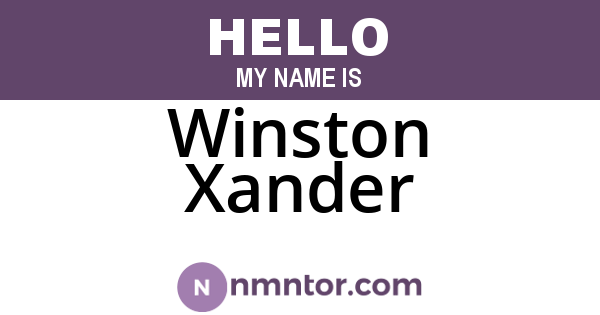 Winston Xander
