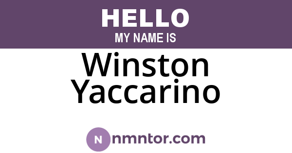 Winston Yaccarino