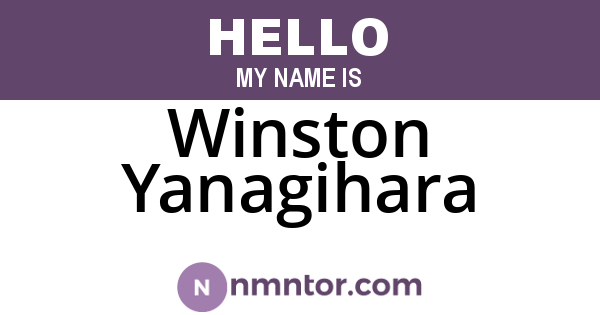 Winston Yanagihara