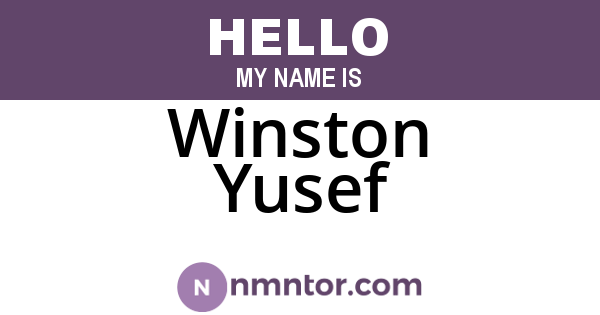 Winston Yusef