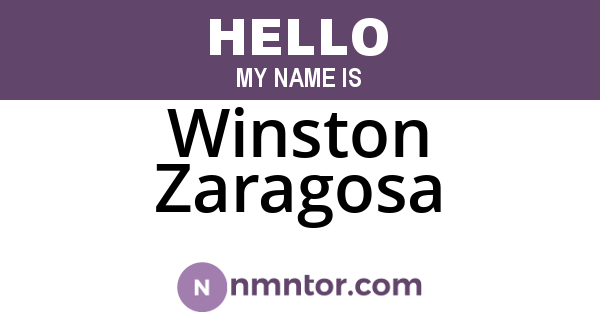Winston Zaragosa