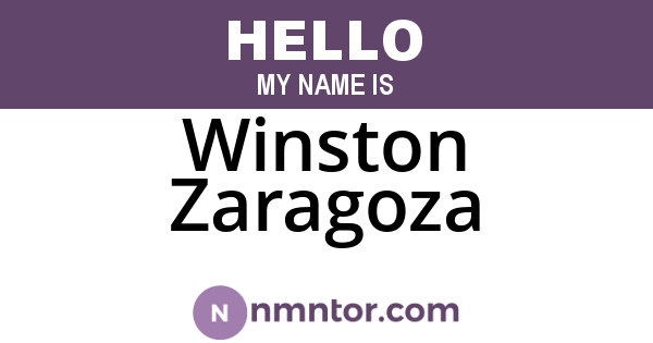 Winston Zaragoza