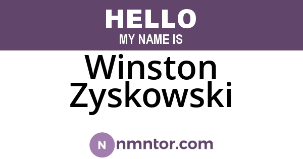 Winston Zyskowski