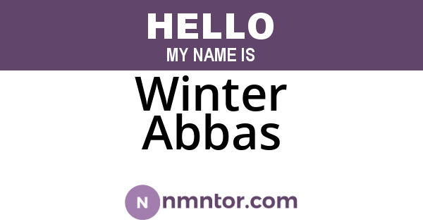 Winter Abbas