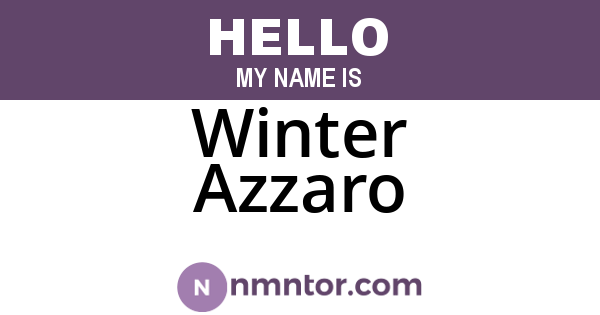 Winter Azzaro