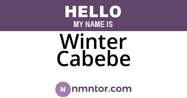 Winter Cabebe