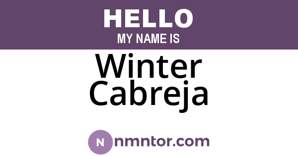 Winter Cabreja