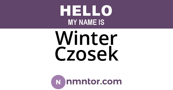 Winter Czosek