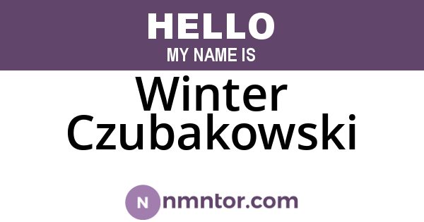 Winter Czubakowski