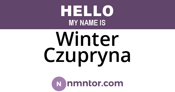 Winter Czupryna