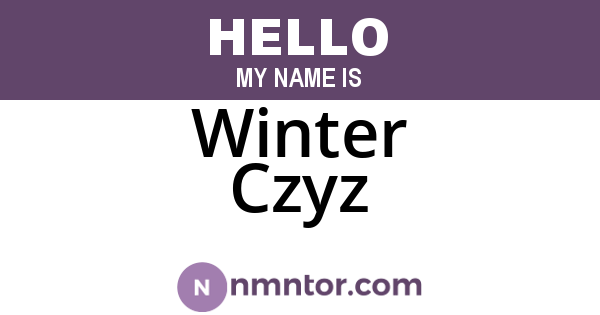 Winter Czyz