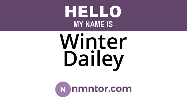 Winter Dailey