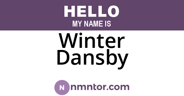 Winter Dansby
