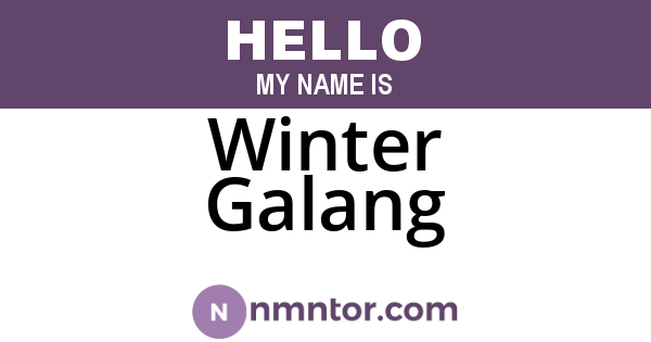 Winter Galang