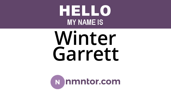 Winter Garrett