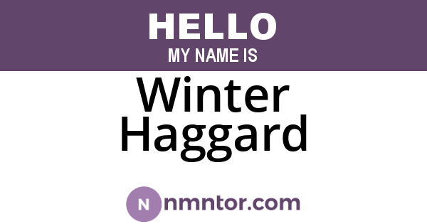 Winter Haggard