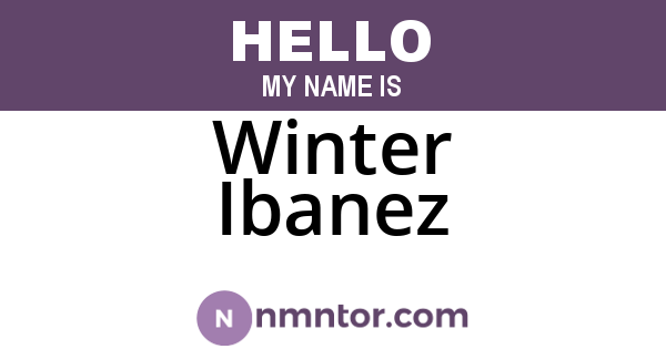 Winter Ibanez