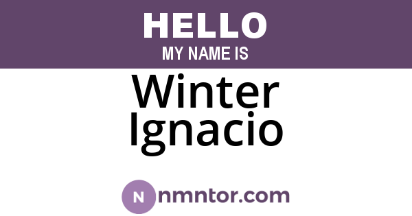 Winter Ignacio