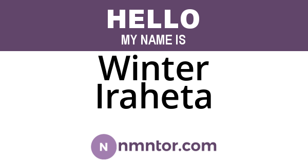Winter Iraheta