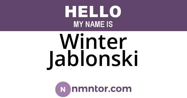 Winter Jablonski