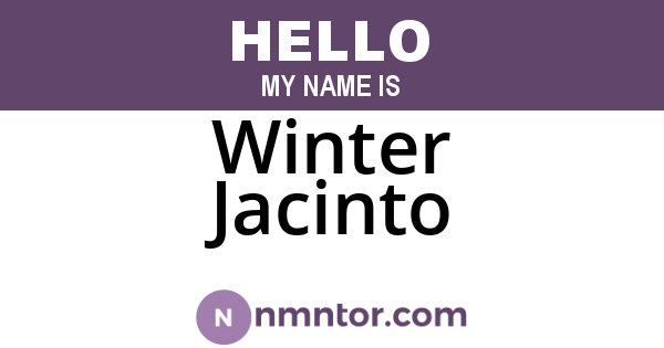 Winter Jacinto