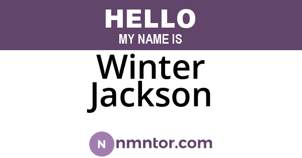 Winter Jackson