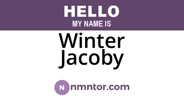 Winter Jacoby