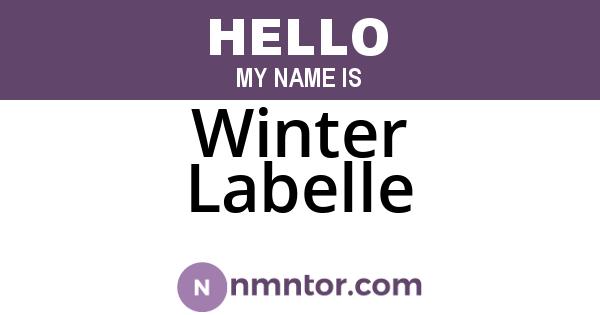 Winter Labelle