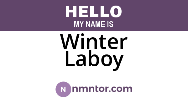 Winter Laboy