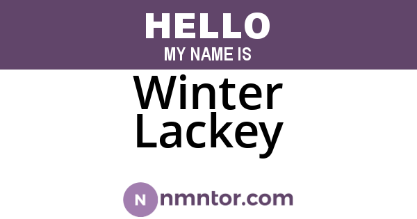 Winter Lackey