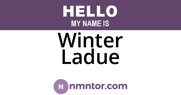 Winter Ladue