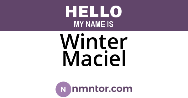 Winter Maciel